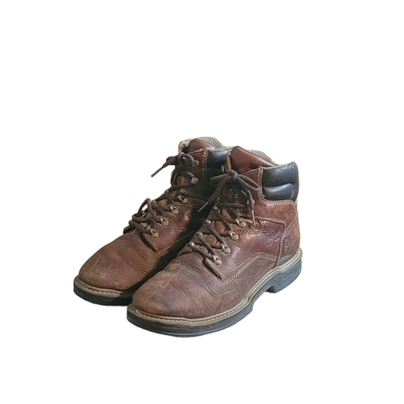 Men Vintage Leather Brown Work Boots By Wolverine Size 10.5M/Men Utility Boots - Picture 2 of 11